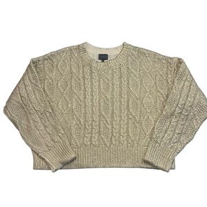 NWOT Major Label Group Ivory and Gold Sweater Size XL